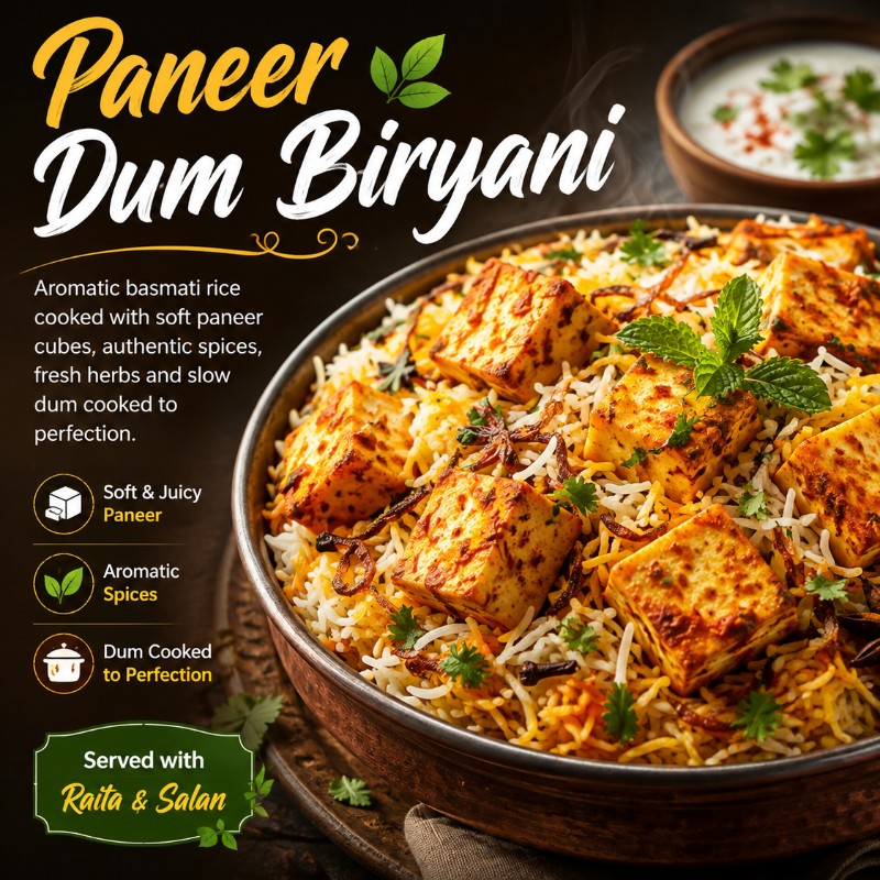 Paneer Dum Biryani