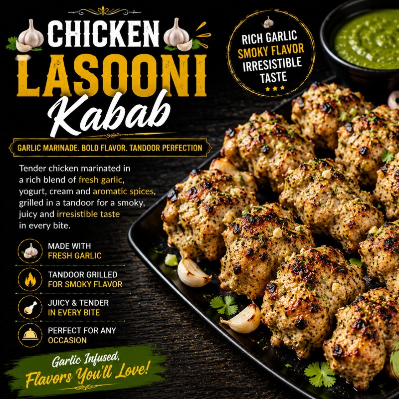 Checken Lasooni Kabab